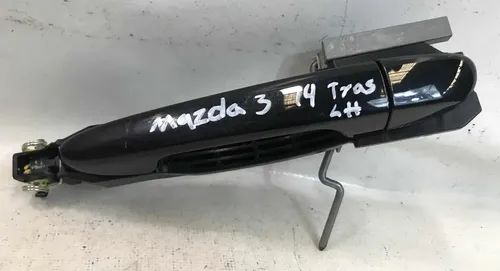 Manija Exterior Trasera Izquierda Negra Mazda 3 2014-2018 Negro Delantera/trasera, foto 1